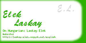 elek laskay business card